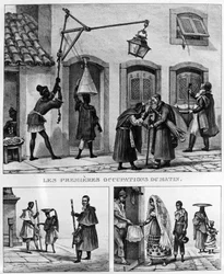 O cotidiano no Brasil, de &39;Travels in Brazil&39;, litografado por Thierry Freres, 1839